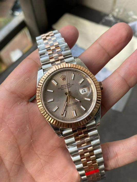 Vs Factory Replica Rolex Datejust 41mm Rose Gold Champagne Dial