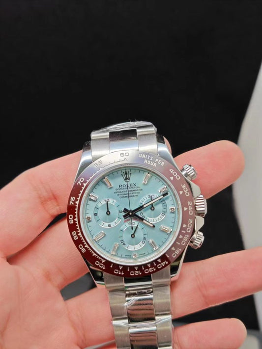 Franken Rolex Daytona Ice Blue Diamond Watch