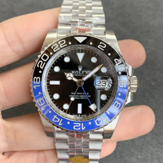Noob Factory Replica Rolex Gmt Master Ii 126710 Blnr Batman A3285 Movement with Correct Hand Stack