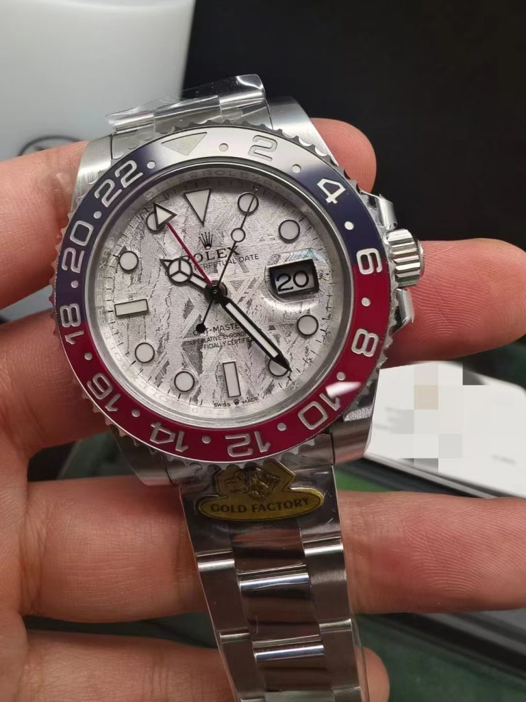 Gold Factory Replica Rolex Gmt Master Ii Meteorolite