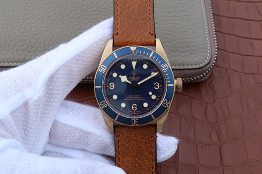 Xf V2 Replica Tudor Bronze Bucherer Swiss Eta 2824 Blue Dial with Brown Leather Strap