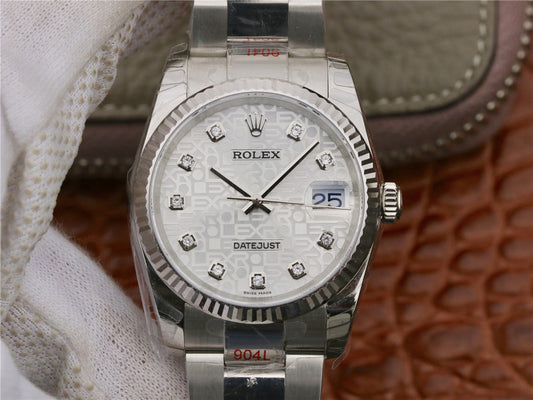 Dj Factory V2 Edition Replica Rolex 36mm Datejust 116234 904l Stainless Steel Case with Eta 2824 Movement
