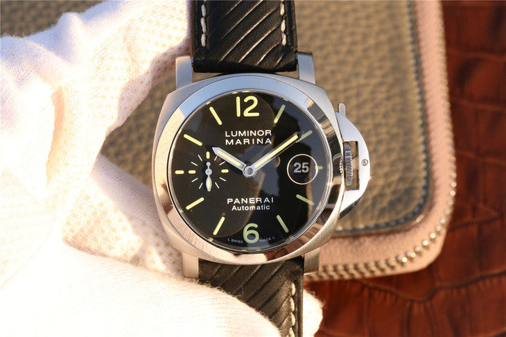 V6 Factory Best Replica Panerai Pam 048 with Asia 7750 Movement Black Leather Strap
