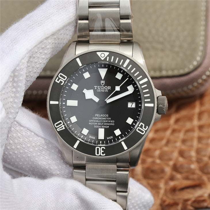 Xf Factory V4 Edition Replica Tudor Pelagos Titanium Watch Black Matte Dial with Clone Eta 2824 Movement