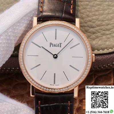Piaget Altiplano Mecanique P10584 G0A36125 Mks Factory Rose Gold Diamond Bezel-Rep Time Watches