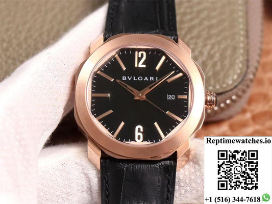 Bvlgari Octo 101963 Bgop41Bgld Bv Factory Black Dial-Rep Time Watches