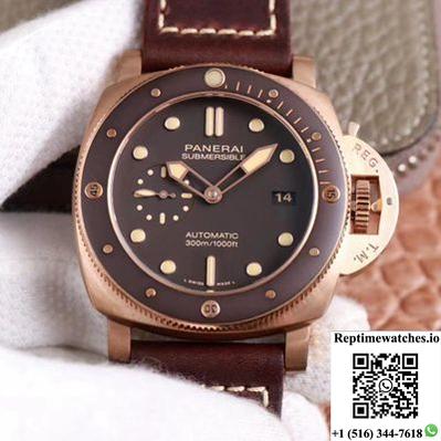 Panerai Submersible Pam00968 King Of Bronze Vs Factory Brown Dial-Rep Time Watches