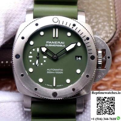 Panerai Submersible Verde Militare Pam1055 Vs Factory Matte-Green Dial-Rep Time Watches