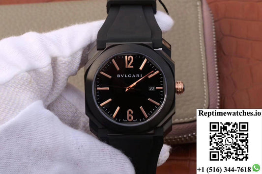 Bvlgari Octo 102581 Bgo41Bbsvd Black Dial-Rep Time Watches
