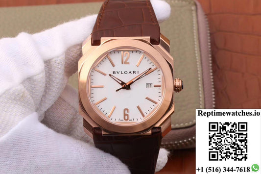 Bvlgari Octo 102119 Bgop38Wgld White Dial-Rep Time Watches