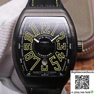 Franck Muller Vanguard V.45.Sc.Dt.Tt.Nr.Br.Ja Zf Factory Black Dial-Rep Time Watches