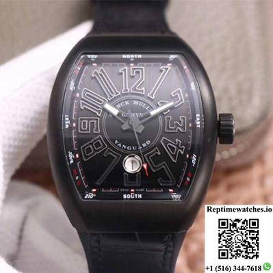 Franck Muller Vanguard V 45 Sc Dt Tt Nr Br Tt Zf Factory Black Dial-Rep Time Watches