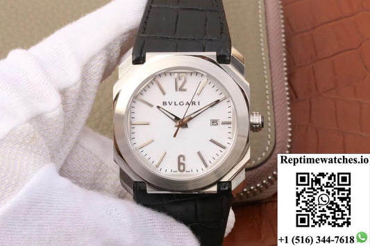 Bvlgari Octo 102779 Oc41C6Sld White Dial-Rep Time Watches