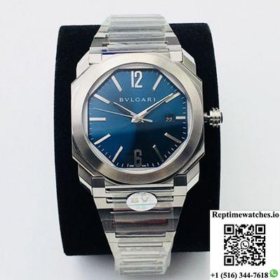 Bvlgari Octo 102105 Bgo38C3Ssd Bv Factory Blue Dial-Rep Time Watches