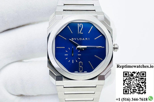 Bvlgari Octo Finissimo 103431 Bv Factory Stainless Steel Blue Dial-Rep Time Watches