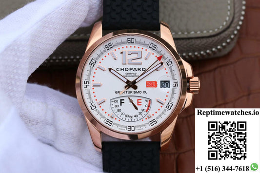 Chopard Classic Racing Mille Miglia 161272-5001 V6 Factory White Dial Rose Gold-Rep Time Watches