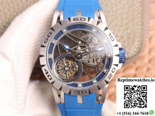 Roger Dubuis Excalibur Spidr Rddbex0479 Jb Factory Tourbillon Skeleton Dial-Rep Time Watches