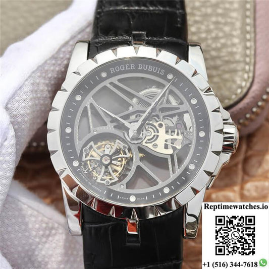 Roger Dubuis Excalibur Rddbex0260 Jb Factory Skeleton Tourbillon Dial-Rep Time Watches