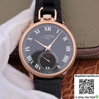 Chopard L.U.C 161923-1001 Louis Ulysse Black Dial-Rep Time Watches