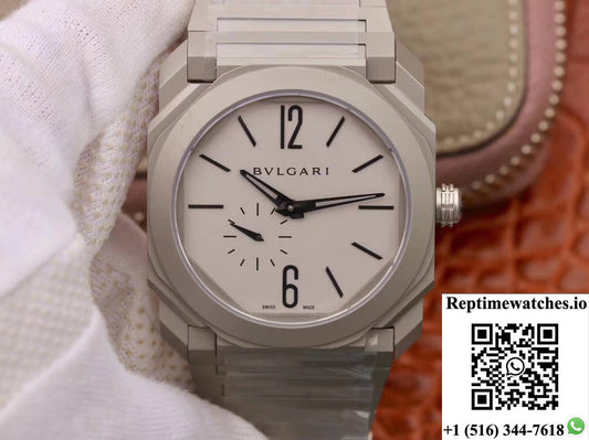 Bvlgari Octo Finissimo 103011 Bv Factory Silver Gray Dial-Rep Time Watches