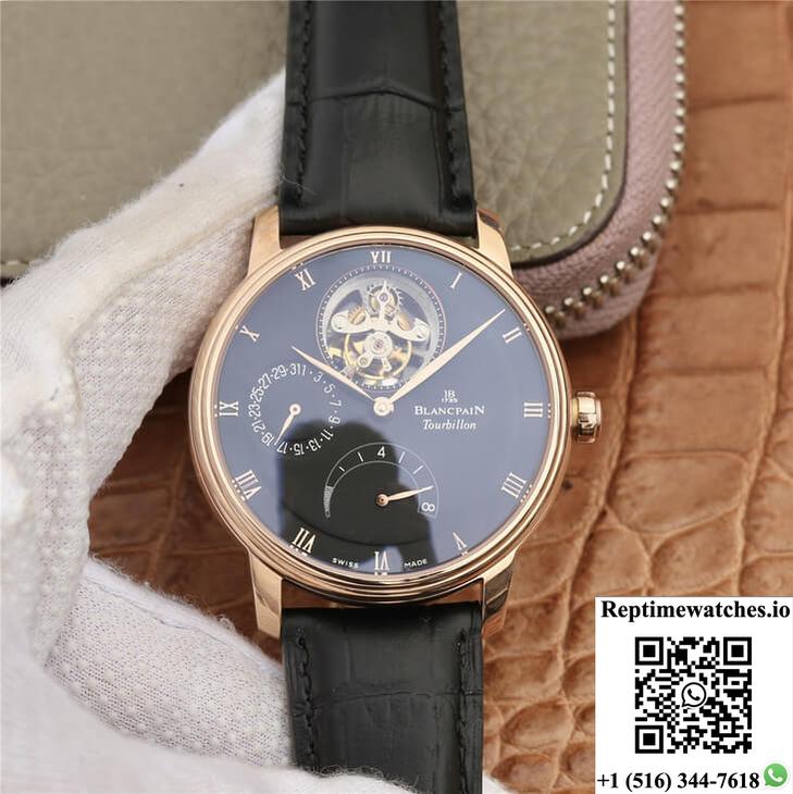 Blancpain Villeret 6025-3642-55B Jb Factory Black Dial-Rep Time Watches