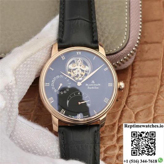 Blancpain Villeret 6025-3642-55B Jb Factory Black Dial-Rep Time Watches