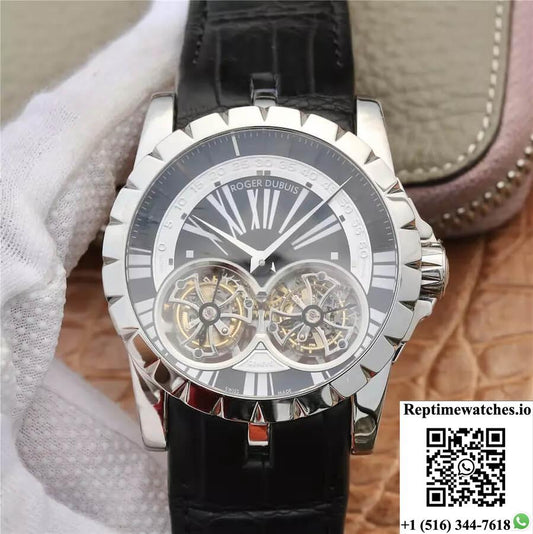 Roger Dubuis Excalibur Rddbex0291 Jb Factory Tourbillon Black Dial-Rep Time Watches