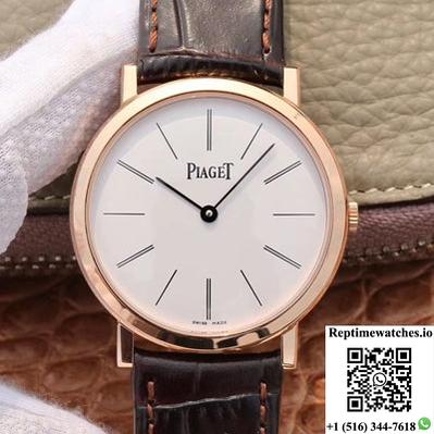 Piaget Altiplano Mecanique P10584 G0A31114 Mks Factory Rose Gold White Dial-Rep Time Watches