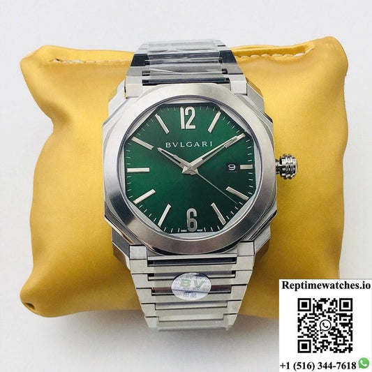Bvlgari Octo Solotempo 101963 Bgop41Bgld Bv Factory Green Dial-Rep Time Watches