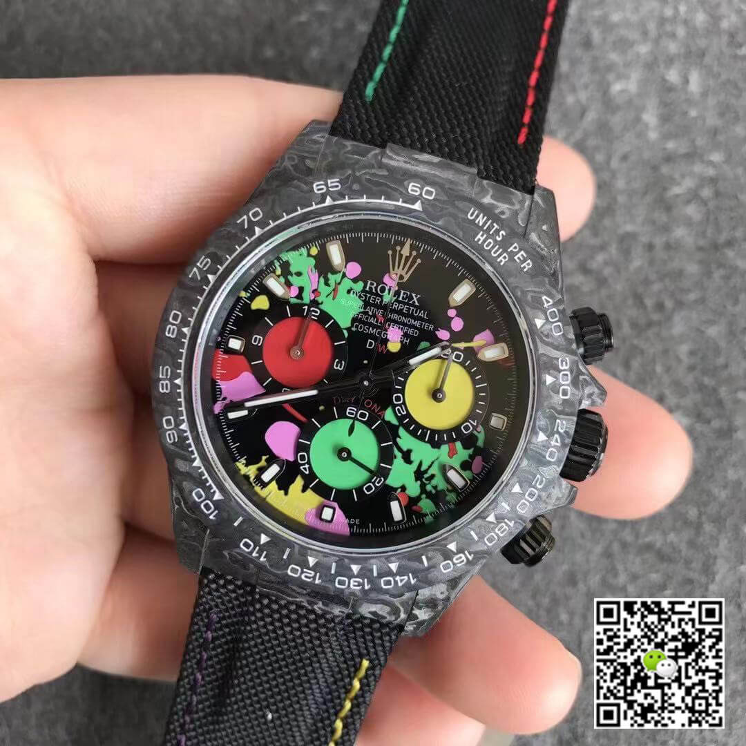 Rolex Daytona Cosmograph Carbon Fiber Diw Customized Version Noob Factory Color Dial