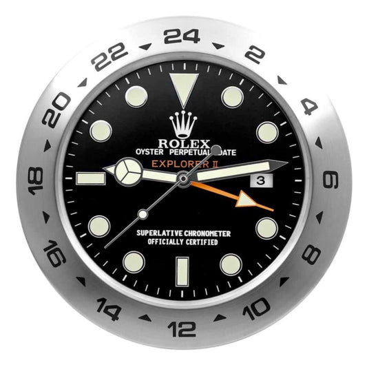 ROLEX EXPLORER 2 – BLACK DIAL – RL−35 WALL CLOCK