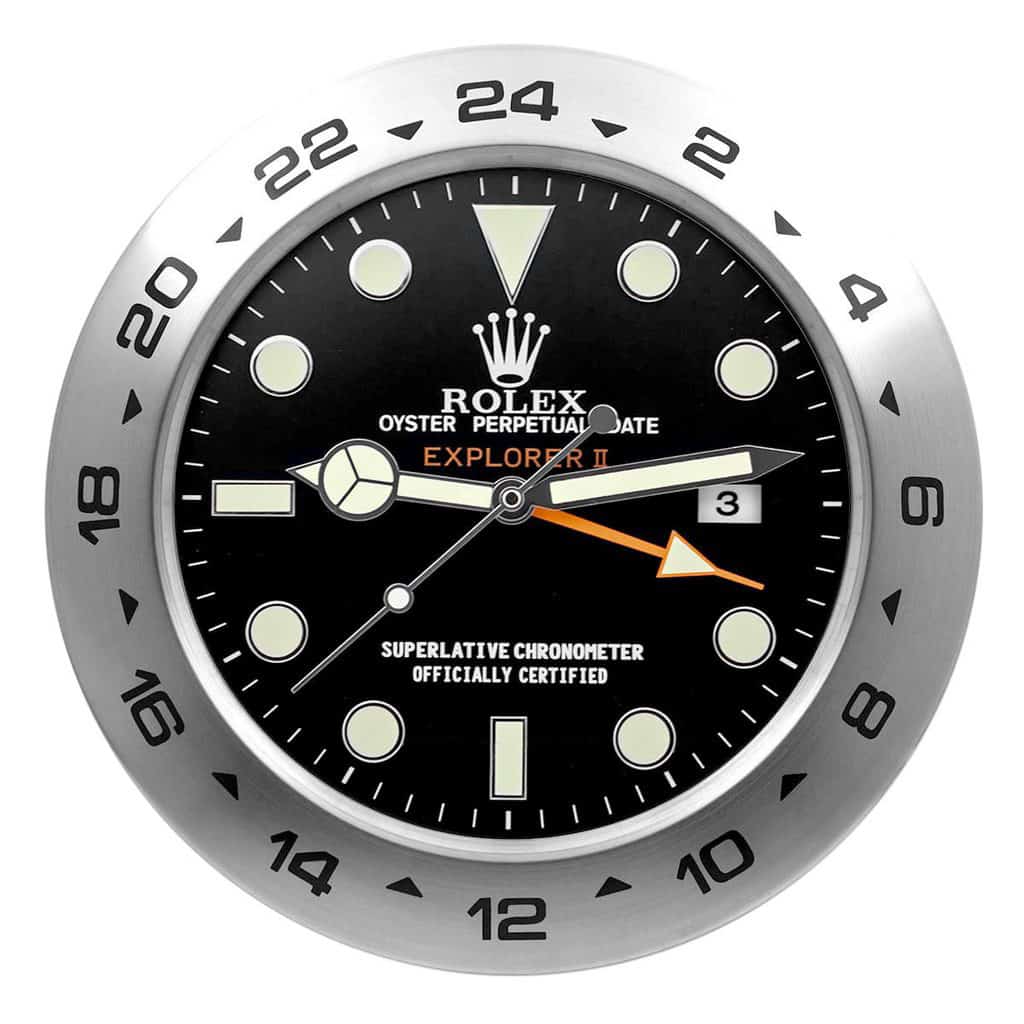 ROLEX EXPLORER 2 – BLACK DIAL – RL−35 WALL CLOCK
