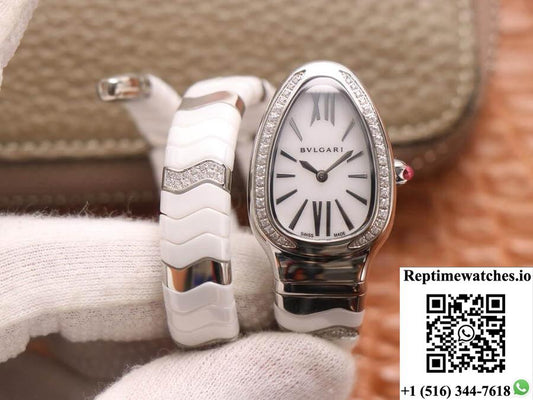Bvlgari Serpenti Bv Factory Stainless Steel Diamond Case-Rep Time Watches