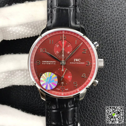 IWC Portugieser Chronograph IW371616 YL Factory Burgundy Red Dial