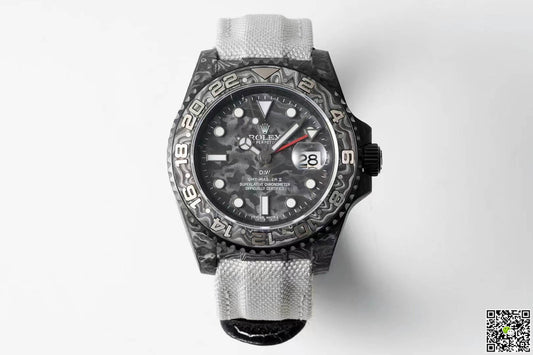 Rolex GMT-MASTER II Diw Carbon Fiber Dial Fabric Strap