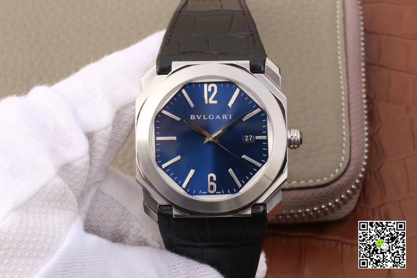 Bvlgari Octo 102429 BGO38C3SLD Dark Blue Dial