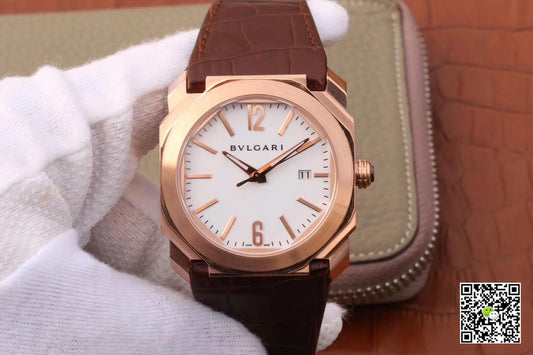 Bvlgari Octo 102119 BGOP38WGLD White Dial