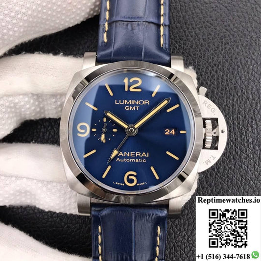 Panerai Luminor Gmt Pam01033 Vs Factory Dark Blue Dial-Rep Time Watches