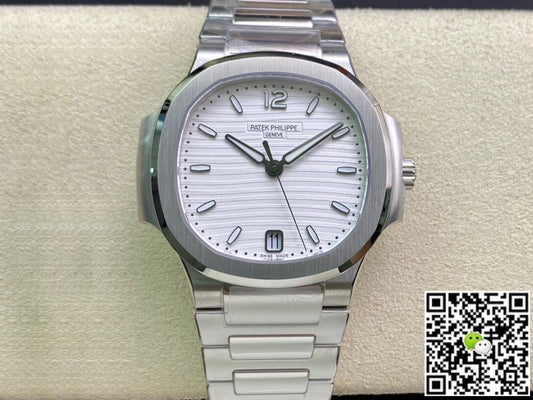 Patek Philippe Nautilus Ladies 7118/1A-010 3K Factory Silver Dial