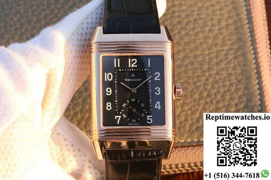 Jaeger-Lecoultre Reverso Q3732470 Rose Gold Black Dial-Rep Time Watches