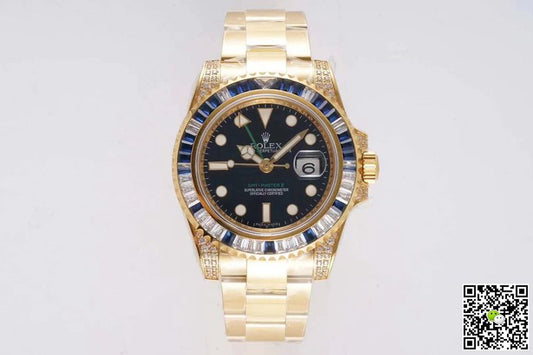 Rolex GMT Master II 116758 SAru ROF Factory Blue White Diamond