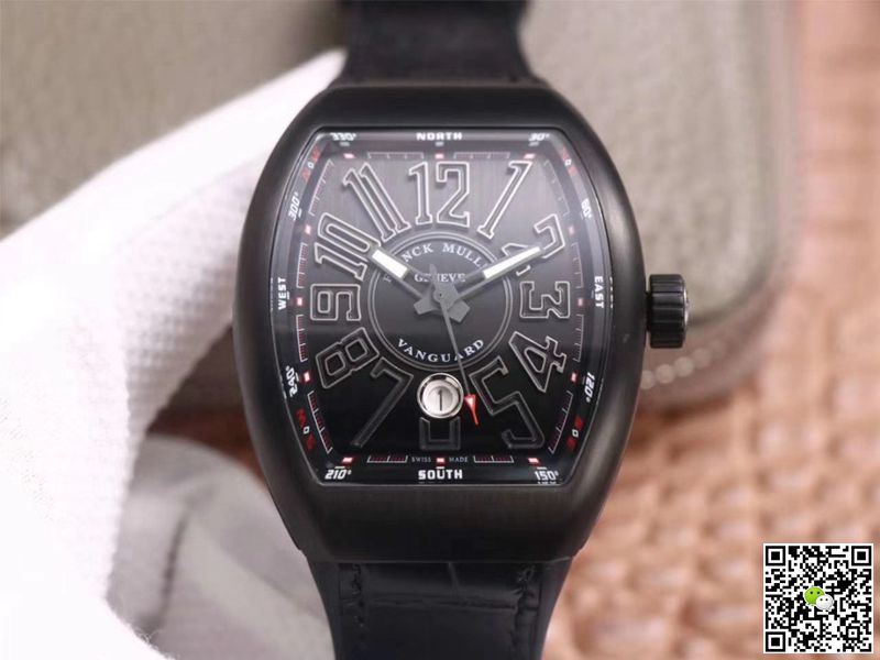 Franck Muller Vanguard V 45 SC DT TT NR BR TT ZF Factory Black Dial