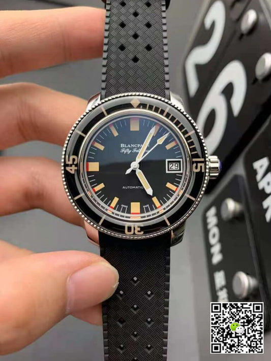 Blancpain Fifty Fathoms Barakuda 5008B 1130 B52A ZF Factory Black Dial