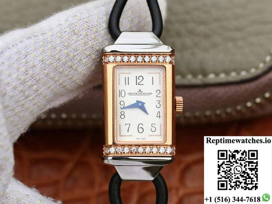Jaeger-Lecoultre Reverso 3264520 Mg Factory Diamond White Dial-Rep Time Watches