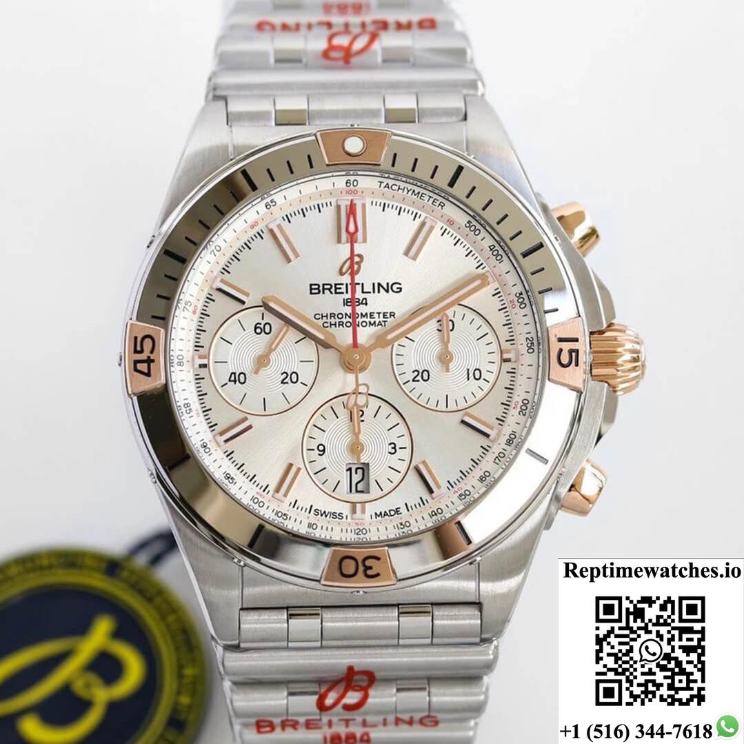 Breitling Chronomat Ib0134101G1A1 Gf Factory White Dial-Rep Time Watches