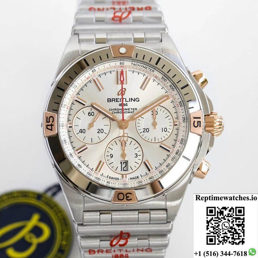 Breitling Chronomat Ib0134101G1A1 Gf Factory White Dial-Rep Time Watches