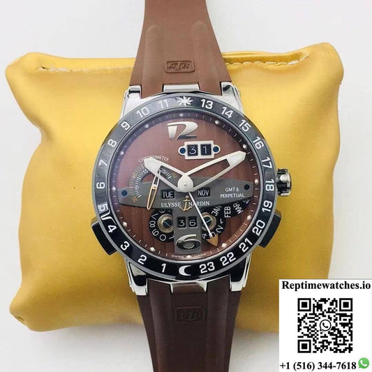 Ulysse Nardin El Toro 322-00 Tw Factory Ceramics Brown Dial-Rep Time Watches