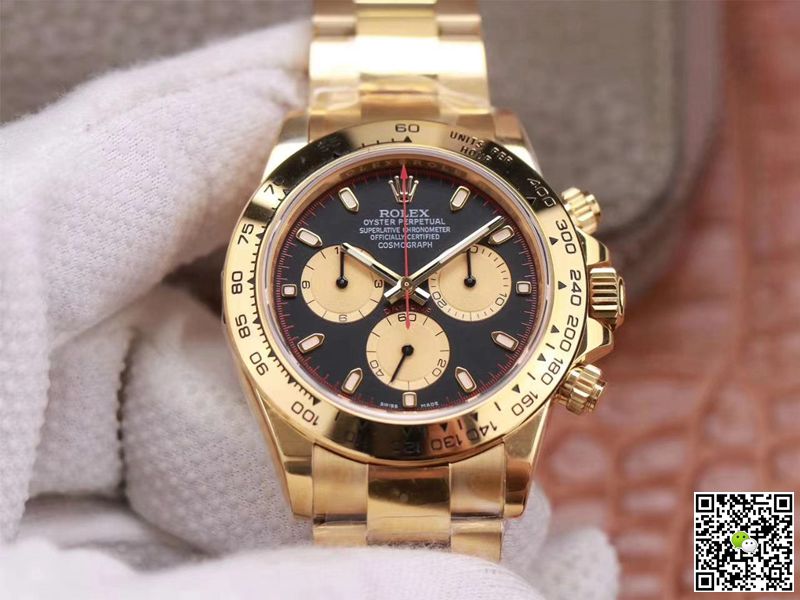 Rolex Daytona M116508-0009 Noob Factory Black Dial 4130 Movement