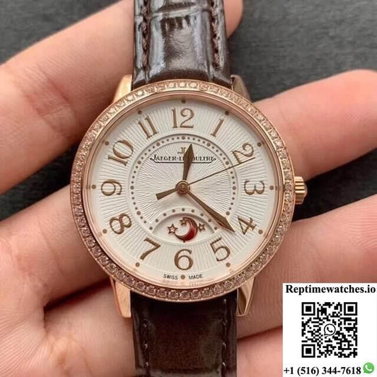Jaeger Lecoultre Rendez Vous 3442440 Zf Factory Rose Gold Silver Dial-Rep Time Watches