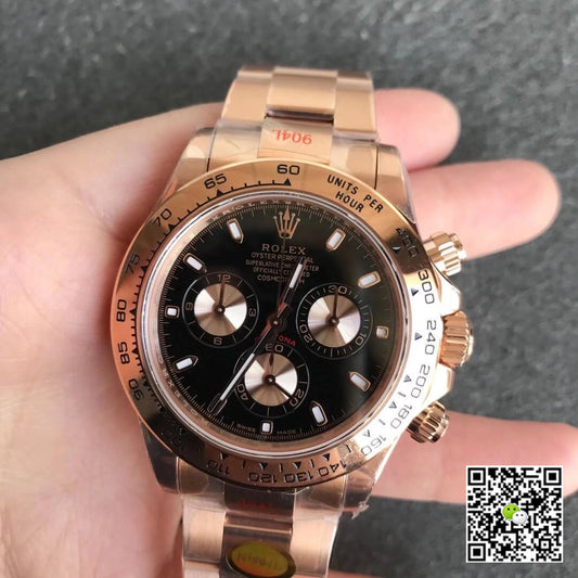 Rolex Daytona m116505-0008 Noob Factory Black Dial